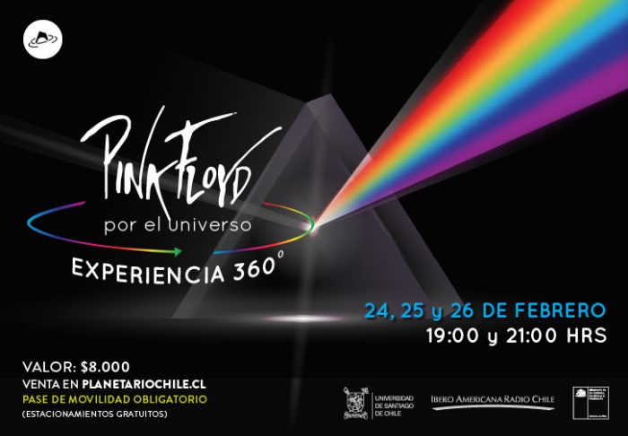 Experiencia en 360º con música de Pink Floyd en el Planetario Usach