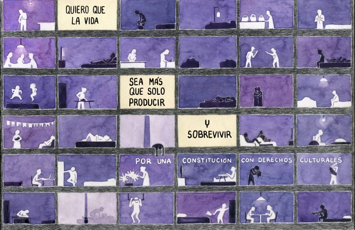 Ilustradora Antonia Bañados y el derecho a una vida digna en la nueva Constitución