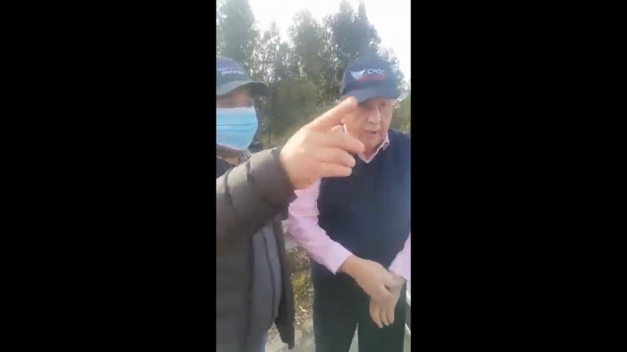 Camioneros rechazan presencia de Sergio Pérez durante manifestación en Duqueco: «No nos representa»