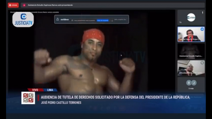 Presidente de Perú protagoniza impasse en medio de una audiencia virtual: Apareció el video de un bailarín brasileño