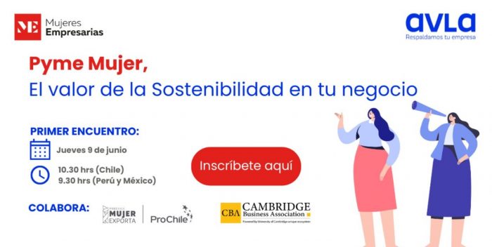 AVLA y Mujeres Empresarias lanzan ciclo de webinars “Pyme Mujer, el valor de la sostenibilidad en tu negocio”