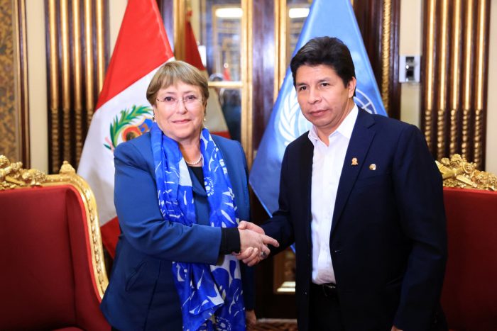 Bachelet se reúne con Castillo para fortalecer la defensa de los DDHH en Perú
