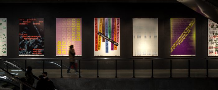 Inauguran instalación artísticas con versos de destacados poetas chilenos en estación del Metro