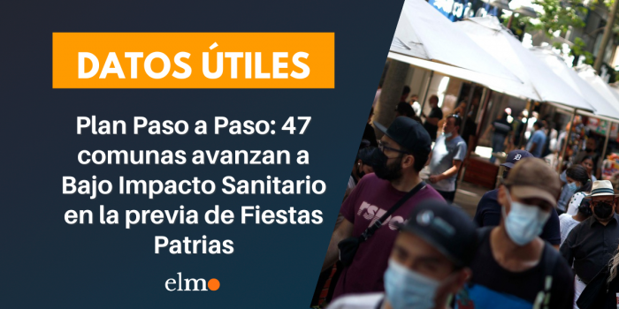 Plan Paso a Paso: 47 comunas avanzan a Bajo Impacto Sanitario en la previa de Fiestas Patrias