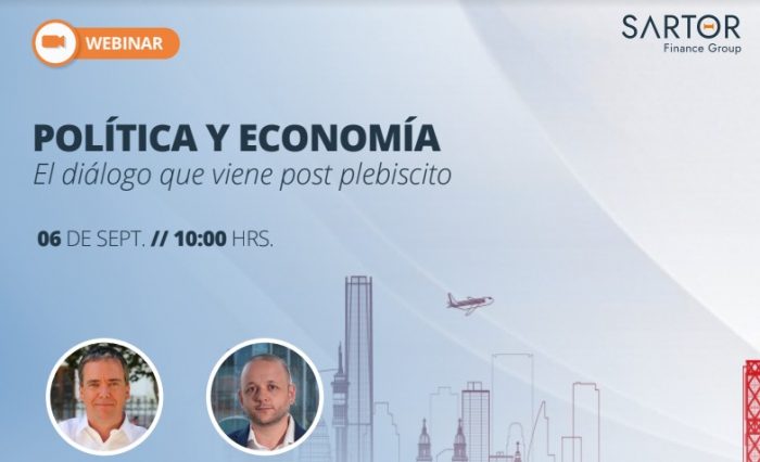 Sartor organiza webinar “Política y Economía: El diálogo que viene post plebiscito”