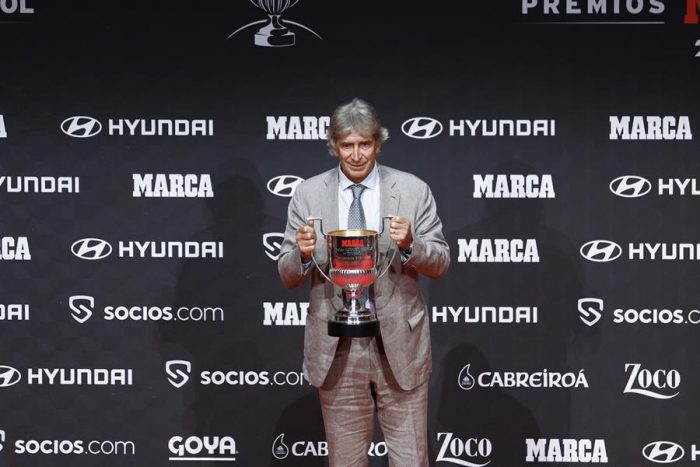 Manuel Pellegrini recibió el Premio Miguel Muñoz como el mejor entrenador del fútbol español