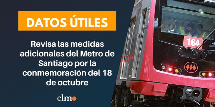 Revisa las medidas adicionales del Metro de Santiago por la conmemoración del 18 de octubre