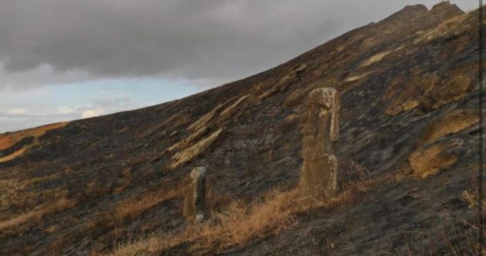Onemi decreta Alerta Roja en Rapa Nui por incendio forestal
