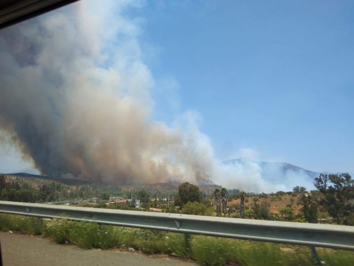 Delegación Presidencial declara alerta roja para Villa Alemana y Valparaíso por incendios forestales