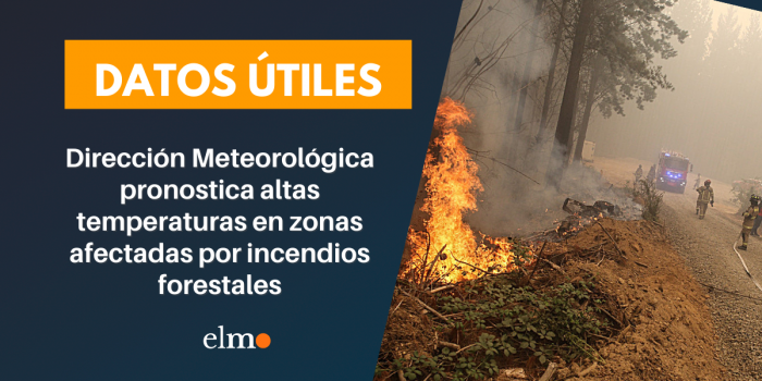 Dirección Meteorológica pronostica altas temperaturas en zonas afectadas por incendios forestales