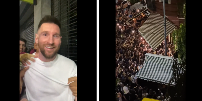 Locura por Lionel Messi en Argentina: fanáticos repletaron la salida de un restaurant en Buenos Aires