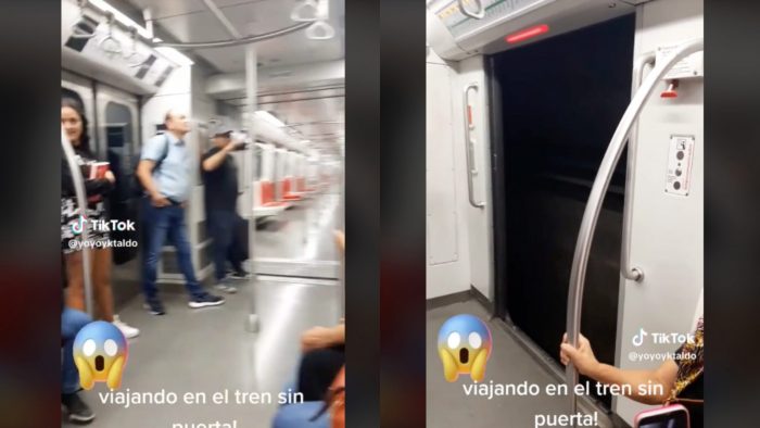 Pasajeros de Metro viajaron en vagón sin puerta: personas se subieron pese a que el tren estaba fuera de servicio