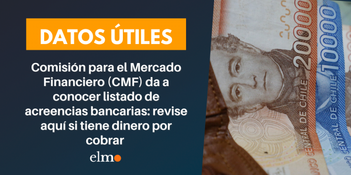 Comisión para el Mercado Financiero (CMF) da a conocer listado de acreencias bancarias: revise aquí si tiene dinero por cobrar 