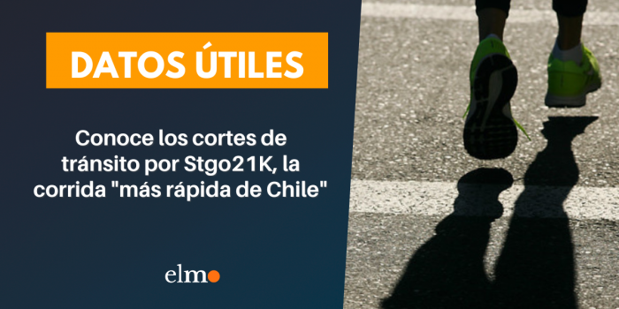 Conoce los cortes de tránsito por Stgo21K, la corrida “más rápida de Chile”