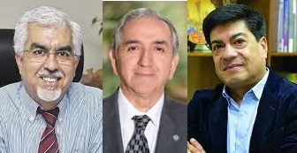 Aliro Bórquez, Juan Oyarzo y Oscar Garrido