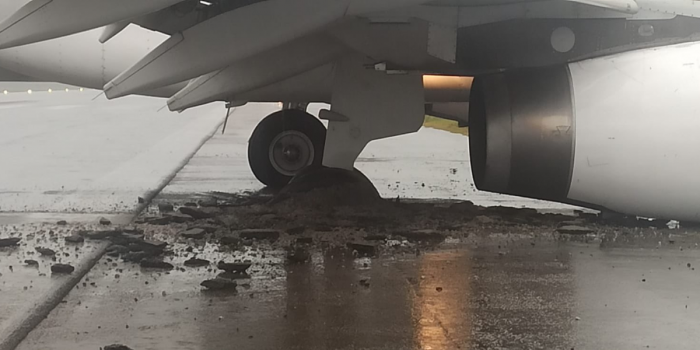 Avión de LATAM derrapó en un aeropuerto de Brasil y destruyó parte de pista de aterrizaje