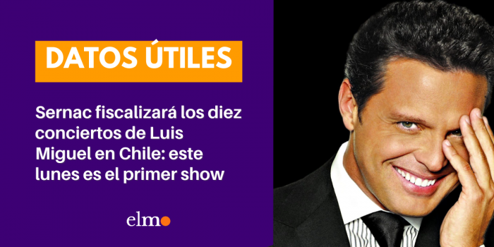 Sernac fiscalizará los diez conciertos de Luis Miguel en Chile: este lunes es el primer show