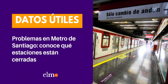 Problemas en Metro de Santiago: conoce qué estaciones están cerradas