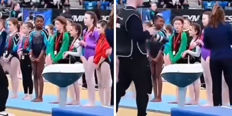 Muestran discriminación racista a niña en competencia de gimnasia y piden disculpas tras un año