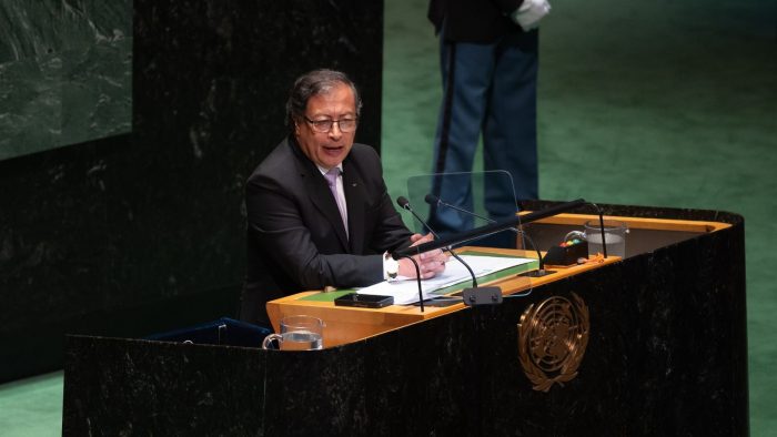Gustavo Petro vivió un incómodo momento en la Asamblea General de la ONU: se pidió orden en la sala