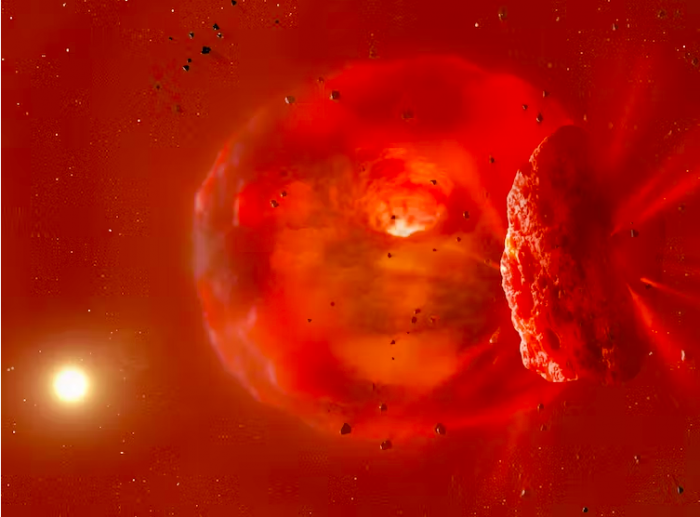 Detectado el resplandor de una colisión entre dos planetas gigantes