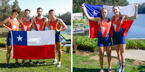 Mañana soñada para Chile en Santiago 2023: Remo femenino y masculino entregan tres medallas de oro