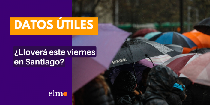 ¿Lloverá este viernes en Santiago?
