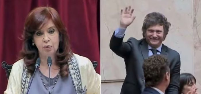 Cristina Fernández proclama a Javier Milei como presidente electo de Argentina