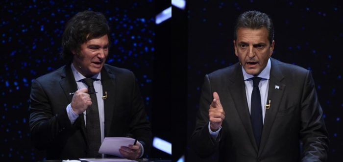 Duras acusaciones entre Javier Milei y Sergio Massa marcan último debate presidencial en Argentina
