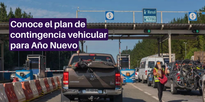 “Peaje a luca” para Año Nuevo: conoce el plan de contingencia para este fin de semana largo