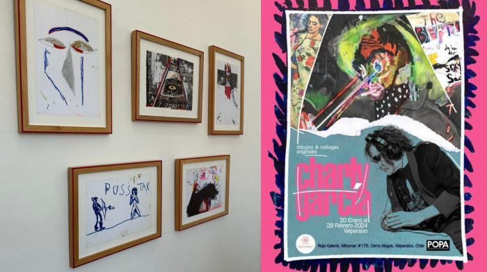 Presentan dibujos y collages originales de Charly García en Valparaíso