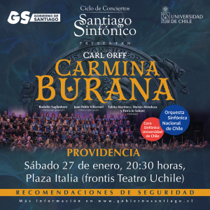 Carmina Burana: conoce qué calles estarán cerradas para el concierto final de “Santiago Sinfónico”