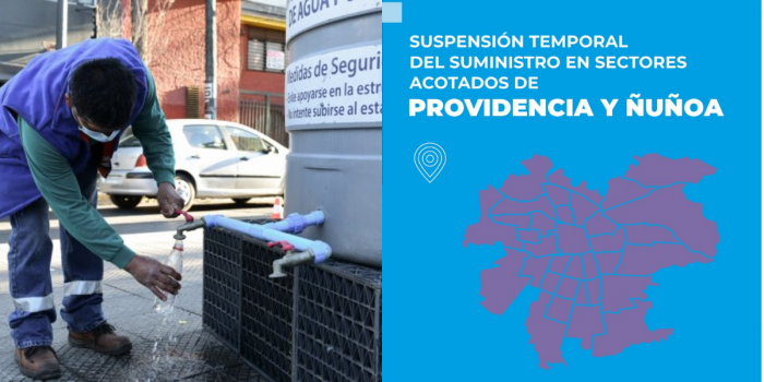 Corte de agua en Ñuñoa y Providencia: Conoce los horarios y puntos de suministro