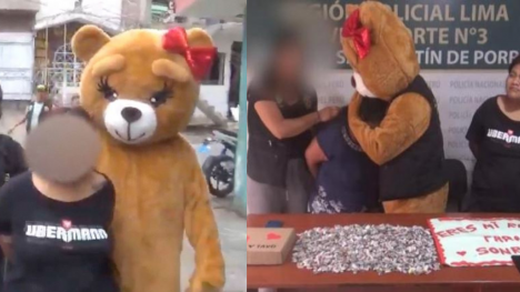 Perú: policía disfrazado de oso logra detener a delincuente