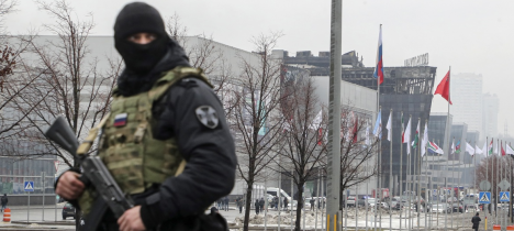 Putin dice que autores de atentado terrorista en Moscú escapaban hacia Ucrania
