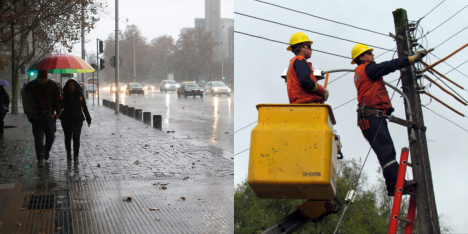 Cortes de luz por lluvias este lunes: revisa las comunas de RM y regiones que están afectadas
