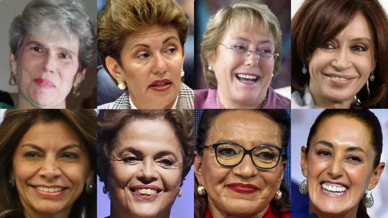 Quiénes son las 7 mujeres que fueron presidentas en Latinoamerica antes de Claudia Sheinbaum