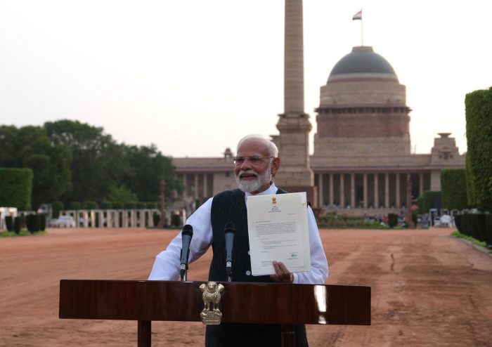 Modi toma posesión como primer ministro de la India para su tercer mandato consecutivo