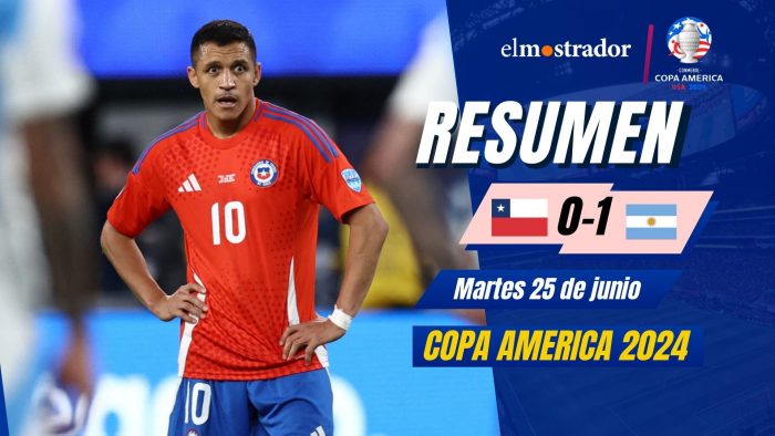 Resumen 25 de junio Copa América: Chile cae ante Argentina en el final del partido
