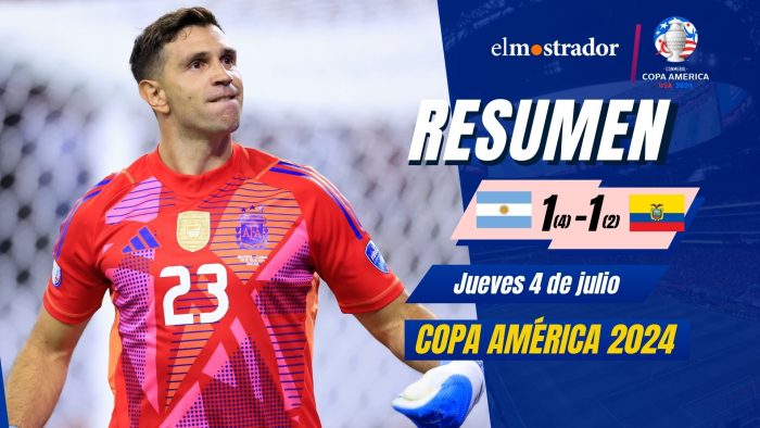 Resumen 4 de julio Copa América: Dibu Martínez salvó a Argentina en los penales ante Ecuador
