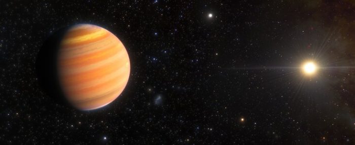 Astrónomos descubren inusual exoplaneta gigante con una órbita extremadamente rara