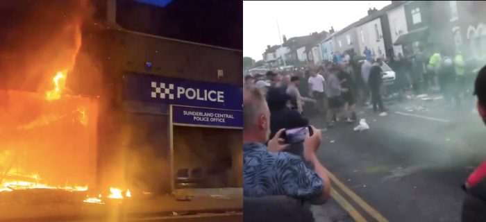 Violentas manifestaciones de extrema derecha amtiinmigrante y antiislámica en Reino Unido