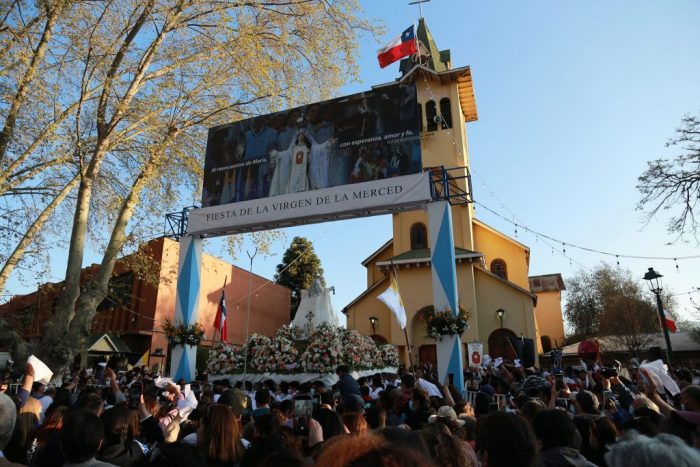 La celebración de la virgen de las Mercedes en Isla de Maipo