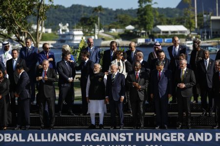 Biden, Meloni y Trudeau llegan tarde a la foto de la Alianza contra el Hambre del G20