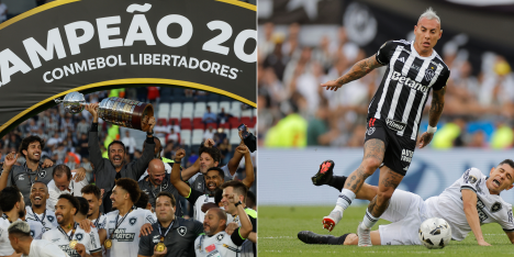 Pese a gol de Eduardo Vargas, Botafogo hace historia y gana Copa Libertadores con un jugador menos