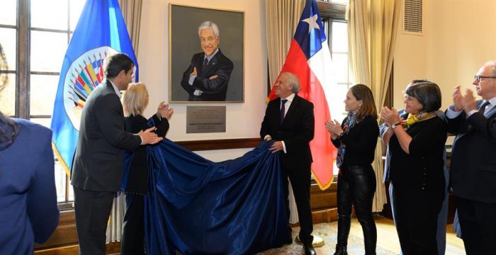 OEA rinde homenaje a Sebastián Piñera con retrato en despacho de secretario general