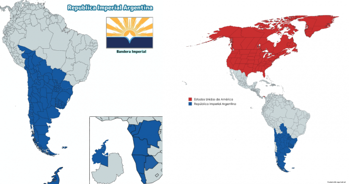 A lo Trump: Los mapas de la “República Imperial Argentina” que incluyen a Chile