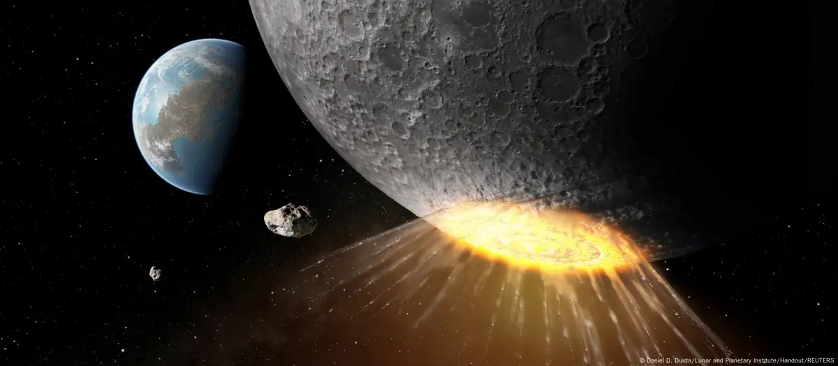 Asteroide golpeó la Luna y creó dos cañones en 10 minutos