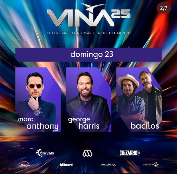 Vea en vivo la primera noche del Festival de Viña 2025: Marc Antony, George Harris y Bacilos