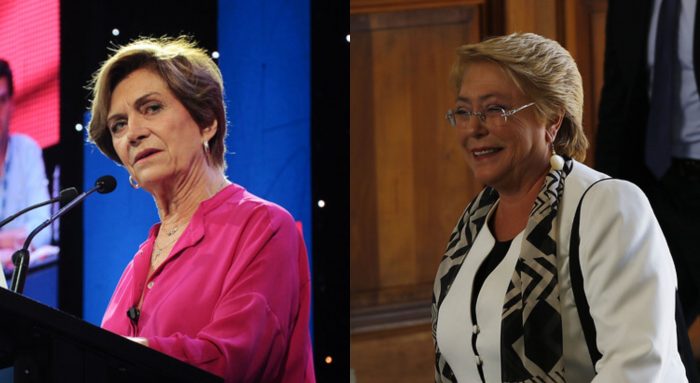 Bachelet sube sin hablar, Matthei pelea por no caer